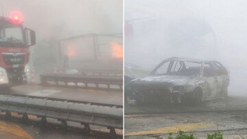 Τραγωδία με δύο νεκρούς στην Εγνατία - Φορτηγό συγκρούστηκε με ΙΧ, έπεσε στα διόδια Πολυμύλου και τυλίχτηκε στις φλόγες