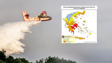 Ακραίος κίνδυνος πυρκαγιάς αύριο σε Αττική, Κύθηρα, Κορινθία, Αργολίδα, Βοιωτία, Εύβοια και Λακωνία 