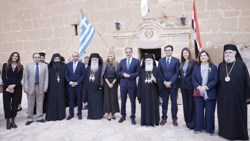 Ο Μητσοτάκης στην ενθρόνιση του νέου Αρχιεπισκόπου Σινά, κ. Συμεών - «Εθνικό καθήκον μας το ενδιαφέρον για τη Μονή»
