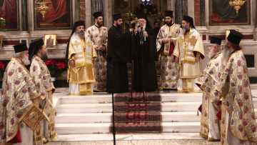 Θεία Λειτουργία στη Μητρόπολη Αθηνών υπό τον Αρχιεπίσκοπο Ιερώνυμο
