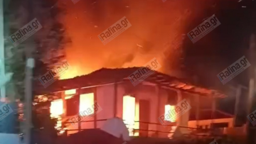 Στις φλόγες σπίτι στην Αρτέμιδα,  από τζάκι ξεκίνησε η φωτιά