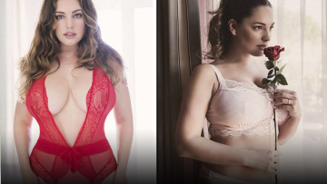 Η Kelly Brook ντύνει τις χυμώδεις καμπύλες της με σέξι δαντέλες 