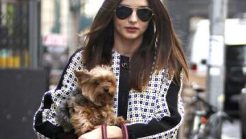 Άφησε τον γιο της και βγήκε βόλτα με το σκυλάκι της η Miranda Kerr