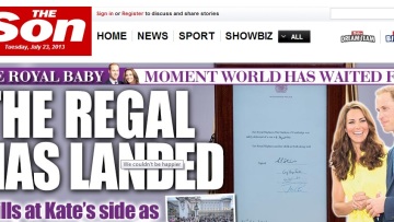 «The Sun»: Μετονομάστηκε σε «The Son» προς τιμήν του βασιλικού μωρού 