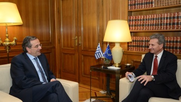 Σαμαράς - Έτινγκερ μίλησαν για τον TAP και τη ΔΕΣΦΑ