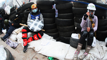 Κοκτέιλ μολότωφ και στο Ντόνετσκ της Ουκρανίας