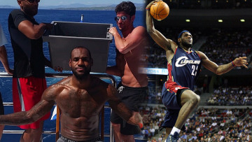 Ο Λεμπρόν μπουγελώθηκε με φόντο την ελληνική σημαία