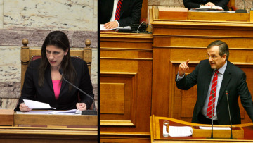 Επεισόδιο Σαμαρά-Κωνσταντοπούλου για «σεξιστικό σχόλιο»