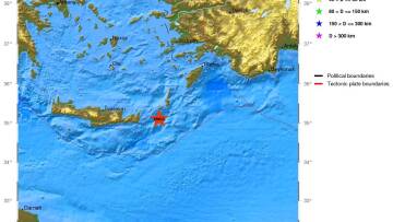 Σεισμός 6,1 Ρίχτερ ανάμεσα από το Λασίθι και την Κάσο