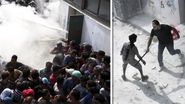 Εικόνες «πολέμου» στην Κω: Με πυροσβεστήρες και γκλομπ απωθούν τους μετανάστες 