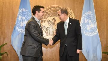 Μεταναστευτικό, Kυπριακό και Σκοπιανό στο επίκεντρο της συνάντησης  Μπαν Κι Μουν - Τσίπρα