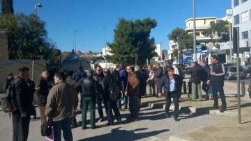 Συγκέντρωση διαμαρτυρίας των εργαζομένων του ΟΣΕ στο υπ. Μεταφορών