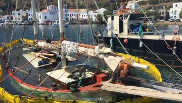 Ναυάγησε ιστορικό πλοίο στη Νίσυρο 