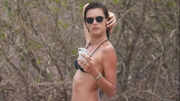 Η Alessandra Ambrosio τρέλανε κόσμο με το μαύρο μπικίνι της