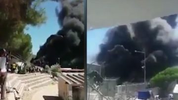 Μόρια Λέσβου: Εκτεταμένες ζημιές στον καταυλισμό από τα επεισόδια