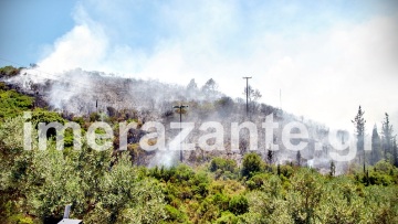 Χιλιάδες στρέμματα καμένου δάσους στις Ορθονιές Ζακύνθου