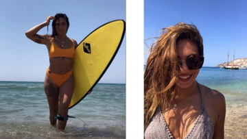Η Ευρυδίκη Βαλαβάνη πήγε για surf!