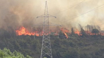 Σε εξέλιξη η φωτιά στη Λέσβο - Για εμπρησμό κάνει λόγο η Πυροσβεστική 