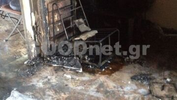 Φωτιά στα γραφεία του ΣΥΡΙΖΑ στο Ρέθυμνο