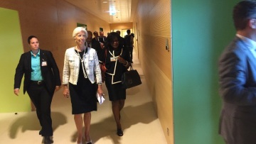 Λαγκάρντ: Οι συζητήσεις για την Ελλάδα υποθέτω ότι θα συνεχιστούν για το υπόλοιπο της βραδιάς