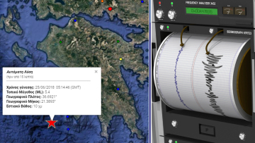Σεισμός 5,4 Ρίχτερ δυτικά της Πύλου