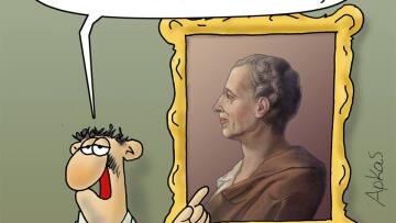 Καυστικό σκίτσο Αρκά για Νovartis: Τι να μας πει και ο Μοντεσκιέ για την διάκριση των εξουσιών!