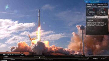 Ιστορική στιγμή: Ο «Falcon Heavy» του Έλον Μασκ ξεκίνησε το ταξίδι για τον Άρη!