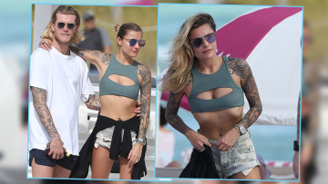 Ο κούκλος γκολκίπερ Loris Karius και η καλλονή σύντροφός του Sophia Tomalla μαζί στη Μύκονο