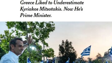 New York Times: Η Ελλάδα υποτιμούσε τον Κυριάκο Μητσοτάκη και τώρα είναι πρωθυπουργός