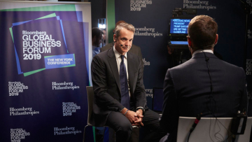 Μητσοτάκης στο Bloomberg: Έθεσα στον Ερντογάν το θέμα του προσφυγικού