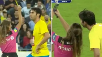 Απίθανη  σκηνή: Γυναίκα διαιτητής έδωσε κίτρινη στον Κακά για να βγάλει selfie μαζί του