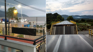 Η κακοκαιρία «Γηρυόνης» έπνιξε Ρόδο, Θάσο και Χαλκιδική