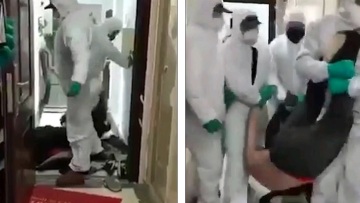 Κορωνοϊός: Τους παίρνουν «σηκωτούς» από τα σπίτια τους για να τους βάλουν σε καραντίνα - Δείτε βίντεο