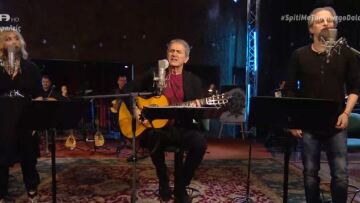 MEGA: Νταλάρας, Πασχαλίδης και Ζουγανέλη καθήλωσαν το κοινό με το τραγούδι «Όταν σφίγγουν το χέρι»