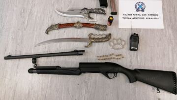 Άνω Λιόσια: Χειροπέδες σε τρεις για παράνομη οπλοκατοχή