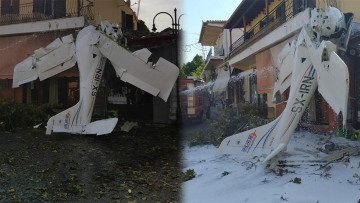 Πτώση μονοκινητήριου αεροπλάνου στην Πρώτη Σερρών - Δείτε φωτογραφίες