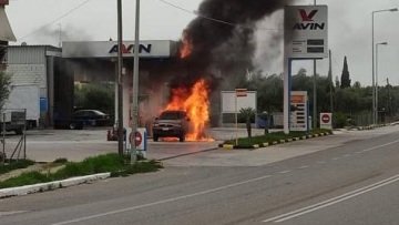 Φωτιά σε βενζινάδικο στο Γομοστό Αχαΐας - Τραυματίστηκε υπάλληλος