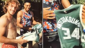 Ο Γιάννης Αντετοκούνμπο έκανε δώρα στον Στέφανο Τσιτσιπά - Δείτε βίντεο