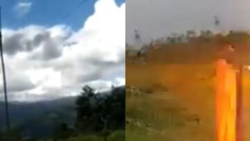 Η στιγμή που κεραυνός χτυπάει άνδρα, ενώ μιλάει για την «φύση του Θεού»