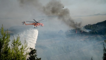 Φωτιές: Στο νοσοκομείο ένας πυροσβέστης στη Χαλκίδα και μία ηλικιωμένη στους Μολάους