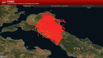 Φωτιά στην Εύβοια - Χάρτες NASA: Πώς επεκτάθηκε μέσα σε πέντε μέρες η καταστροφική φωτιά 