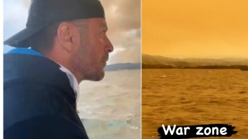 Γιώργος Αγγελόπουλος: Πήγε με το σκάφος του στο φλεγόμενο Πευκί Ευβοίας - Βίντεο