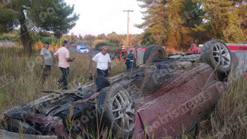 Ηλεία: Αυτοκίνητο έπεσε σε χωράφι και αναποδογύρισε - Τραυματίας ο οδηγός