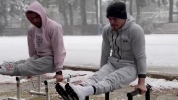 Προπονήθηκε στα χιόνια ο Λευτέρης Πετρούνιας - Δείτε βίντεο