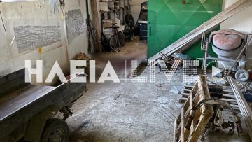 Ανδραβίδα: Εικόνες από την αποθήκη της φρίκης όπου ο δολοφόνος μετέφερε τα πτώματα