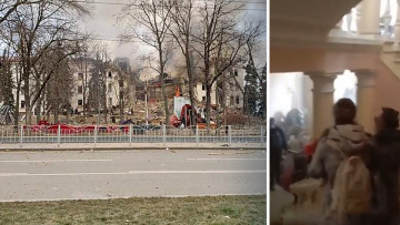 Πόλεμος στην Ουκρανία: Οι πρώτες στιγμές μετά τον βομβαρδισμό του θεάτρου στη Μαριούπολη - Βίντεο