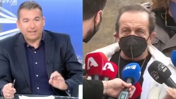 On air εκνευρισμός του Γιώργου Λιάγκα με τον Σπύρο Μπιμπίλα: «Έριξε τη μπάλα έξω, ότι φταίνε οι δημοσιογράφοι»
