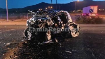 Θανατηφόρο τροχαίο στη Λαμία: IX «καρφώθηκε» σε φορτηγό, νεκρός ένας 47χρονος