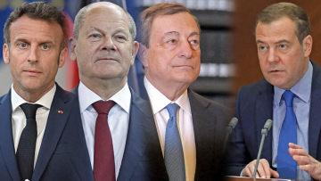 Ο Μεντβέντεφ χλευάζει την «άχρηστη» επίσκεψη Σολτς, Μακρόν και Ντράγκι στην Ουκρανία