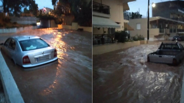 Καιρός: «Βούλιαξε» η Θάσος από την κακοκαιρία - Πτώσεις δέντρων στη Θεσσαλονίκη 